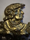Antique Cast Brass Warrior Figure Lamp Finial 4” — photo 2