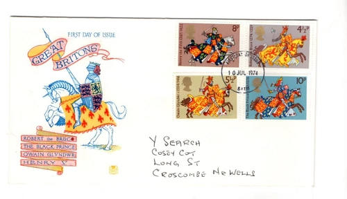 1974 GREAT BRITONS - BATH CDS STUART FDC FROM COLLECTION O20