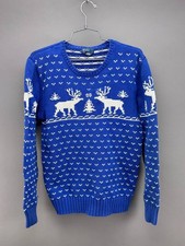Polo Ralph Lauren Youth Boys Blue Reindeer Pullover Sweater Size XL 18-20