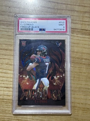 2023 Panini Phoenix - Fired Up C.J. Stroud  Black /10 #FU-2 (RC) PSA 9