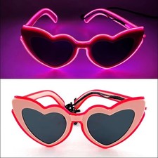 LED Light Up Glasses EL Wire Neon Glow Party Sunglasses Rave Festival Costume
