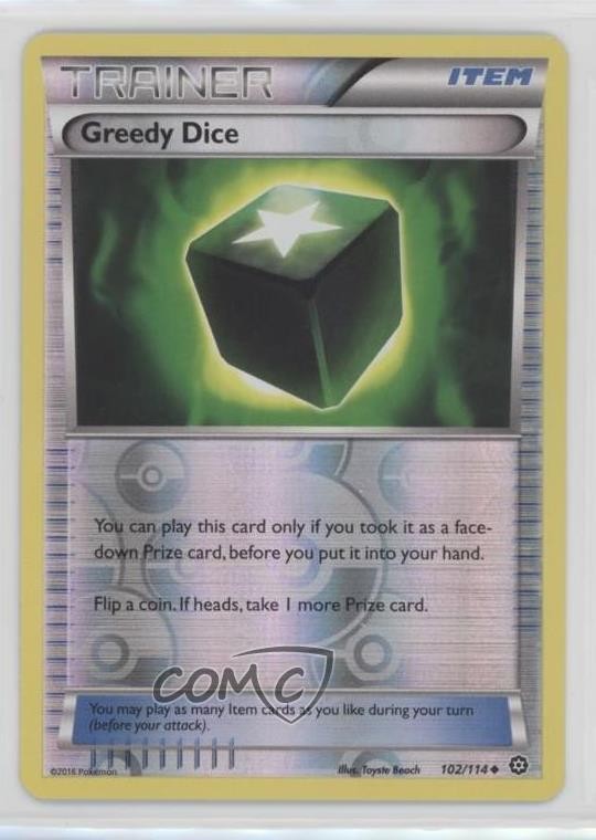 Greedy Dice Reverse Foil Pokémon XY Steam Siege #102