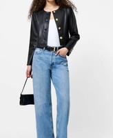 French Connection Women's Dessa Cropped Jacket Black
