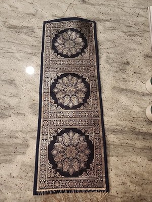 Fabric Navy With Silver Stitch ing Wall Hanging Unbranded