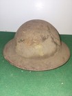 WWI WW1 US M1917 Brodie Doughboy Helmet Heat Stamp ZE Original Chinstrap & Liner