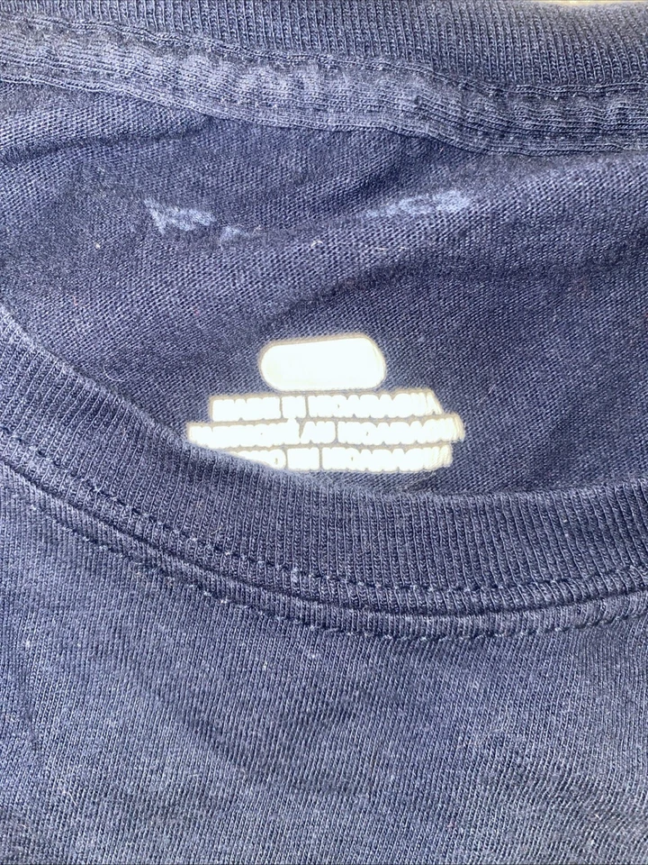 Camiseta Gráfica Georgetown Hoyas Hombre Mediana Azul Manga Larga 100% Algodón Y2K Foto 4 de 4