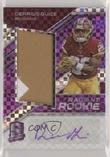 2018 Panini Spectra Neon Purple Prizm /20 Derrius Guice #RR-DG Patch Auto 8u9