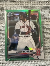 2021 Bowman - Chrome Prospects Jeisson Rosario #BCP-37 Green Refractor /99 (RC)