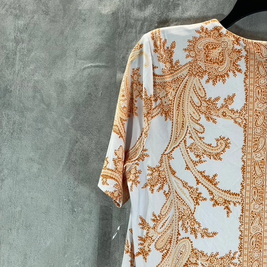 MICHAEL MICHAEL KORS Mini Abito Donna Nettarina Stampa Sciarpa Girocollo TG L