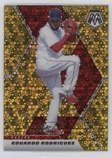 2021 Panini Mosaic Quick Pitch Gold Prizm 10/10 Eduardo Rodriguez #186 0m0x