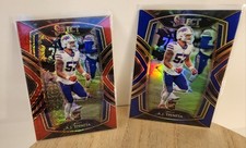 2020 Panini Select  A. J. Epenesa #295 Red Mojo  #/49 & Blue Prizm #/75 (RC x 2)