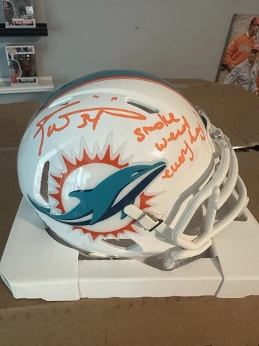 Ricky Williams Signed Miami Dolphins Mini Helmet Smoke Weed Everyday Auto