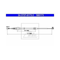 ATE Handbremsseil Hinten FüR Audi A3 Seat Leon Skoda Octavia VW Bora Golf New