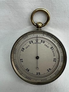 Good Pocket Barometer/Altimeter in Nickel Case.