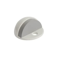 Dome Door Stop Wall Protectors with Rubber Stopper Floor Mounted 10 White