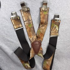 Carhartt Real Tree Camouflage Suspenders Mens Adjustable Clip On Work Hunting