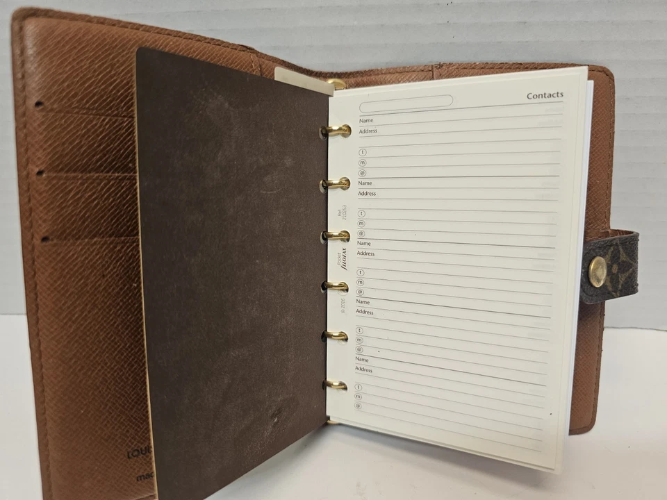 Louis Vuitton Monograma Agenda 6 Anillos Carpeta Cuaderno Agenda PM EXTRAS UNISEX Foto 4 de 4