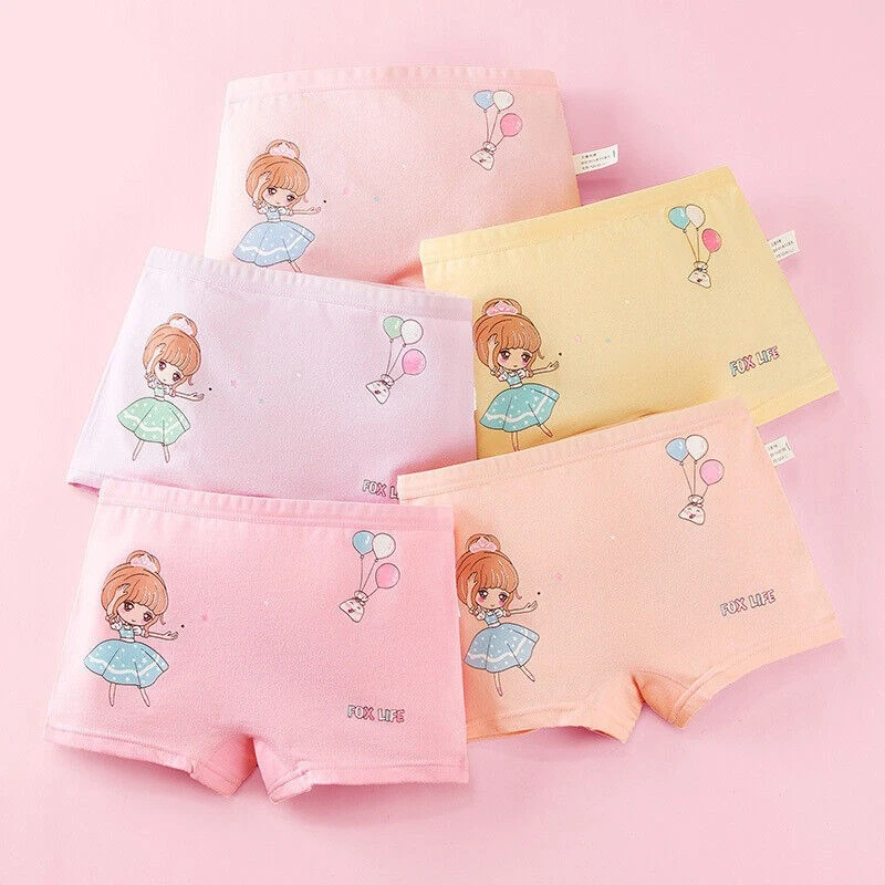 5 Pack Girls' Boyshorts Panties Kids Briefs Cotton Baby Underwear 2 - 12 Years - Image 2 of 4