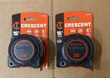 Crescent 1125B-02 Shockforce Nite Eye G1 Dual Sided Tape Measure 25' (2 pack)