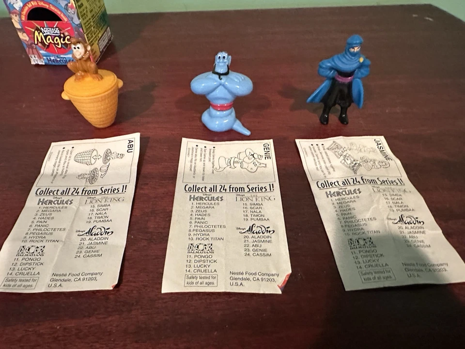 Minifigura de colección Nestlé Magic Balls - Disney ALADDIN SET COMPLETO SERIE 1 - 5 Foto 2 de 2