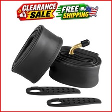 2 Pack Heavy-Duty 14 x 2.125 Electric Bike Inner Tubes with Angled Schrader V...