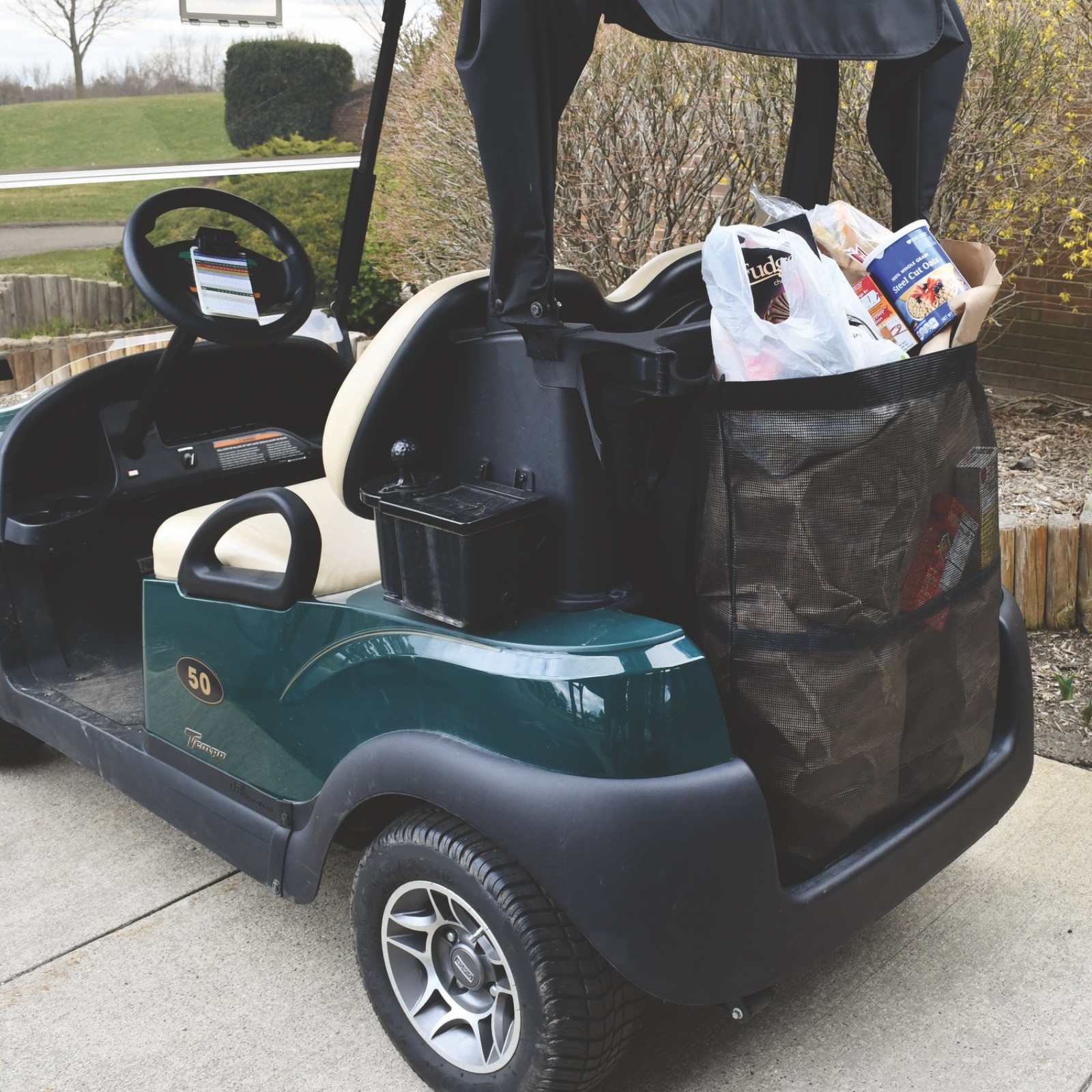 Universal Golf Cart Cargo Bag for 2 Passenger Golf Carts, Grocery Shopping