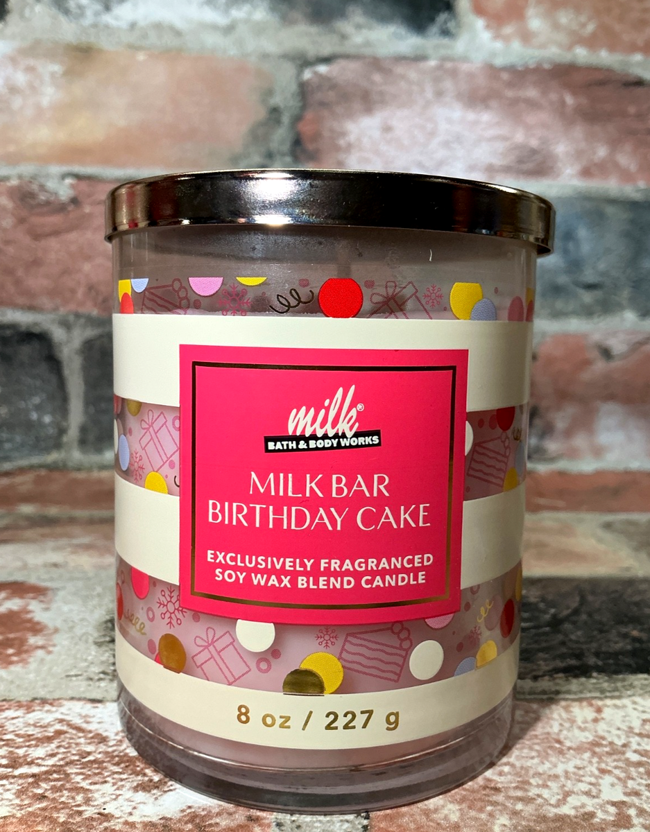 Bath & Body Works Milk Bar Birthday Cake Single Wick Fragranced