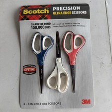 3M  Scotch Precision Ultra Edge 8  Scissors   3  count