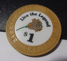 BARBARY COAST HOTEL CASINO $1 hotel casino gaming poker chip - Las Vegas, NV
