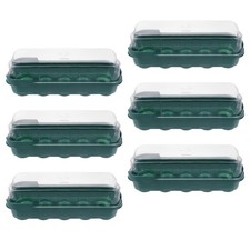 6 Sets Garden Planting Tool Plastic Germination Trays with Cover for