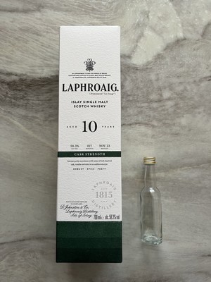 LAPHROAIG 10 58,3% CASK STRENGTH BATCH 17 Whisky 40 ml 4 cl Sample Probe