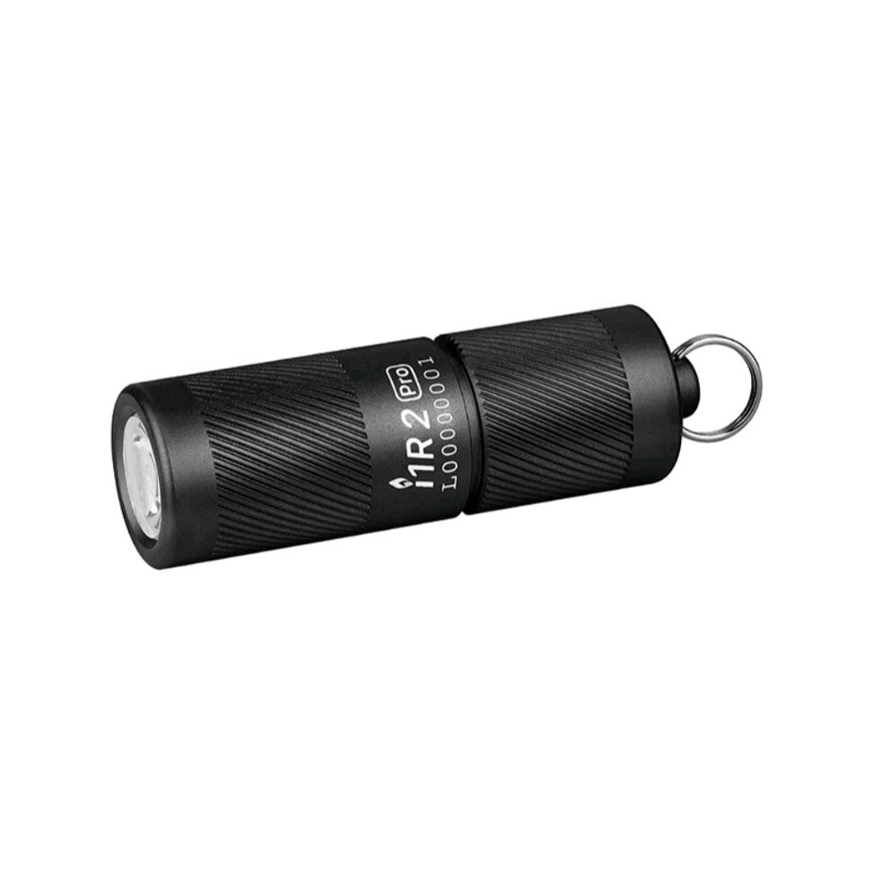 Olight I1R 2 Pro Black Aluminum Keychain LED Flashlight Handheld Cordless
