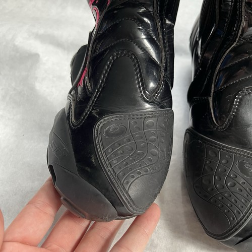 Sidi Vertigo Motorcycle "Sidi Lei" Boots Black W/ Pink Womens EU 40/ 8 US Riding - Picture 9 of 24
