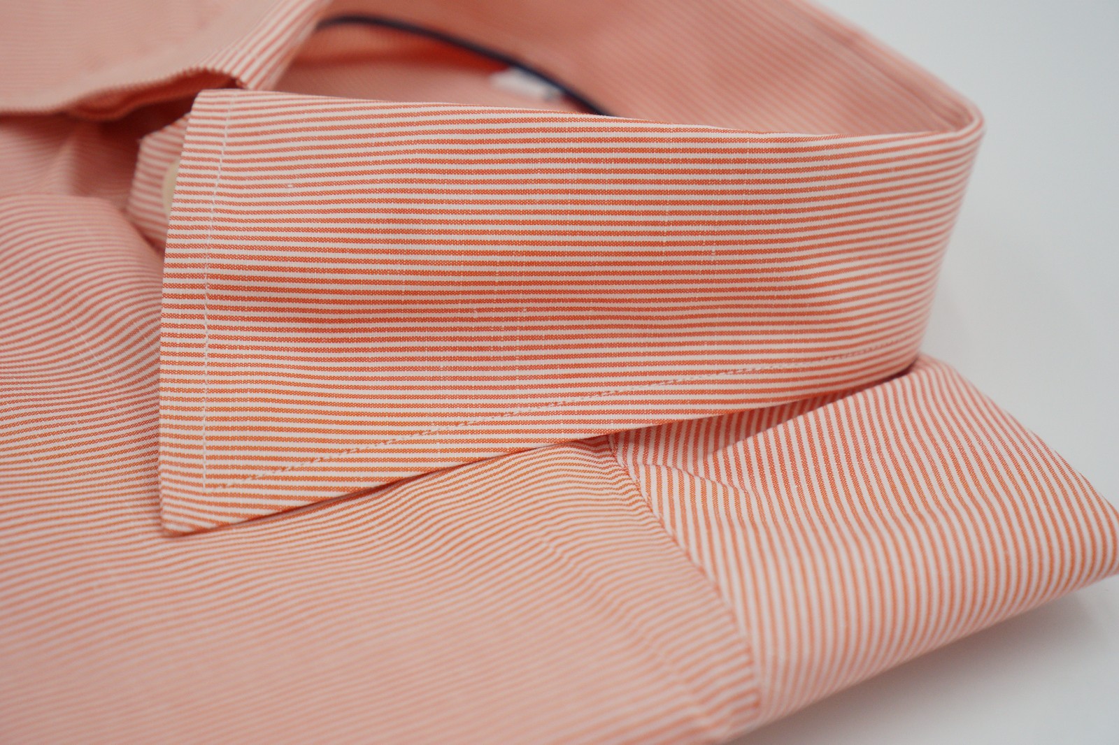 Men Eton Shirt Cotton & Linen Button Under Collar Slim Fit Size 39 15.5 image 8