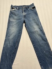 Vintage Wrangler Jeans Made in USA | 32x30 | Paint Splatter Distressed Workwear