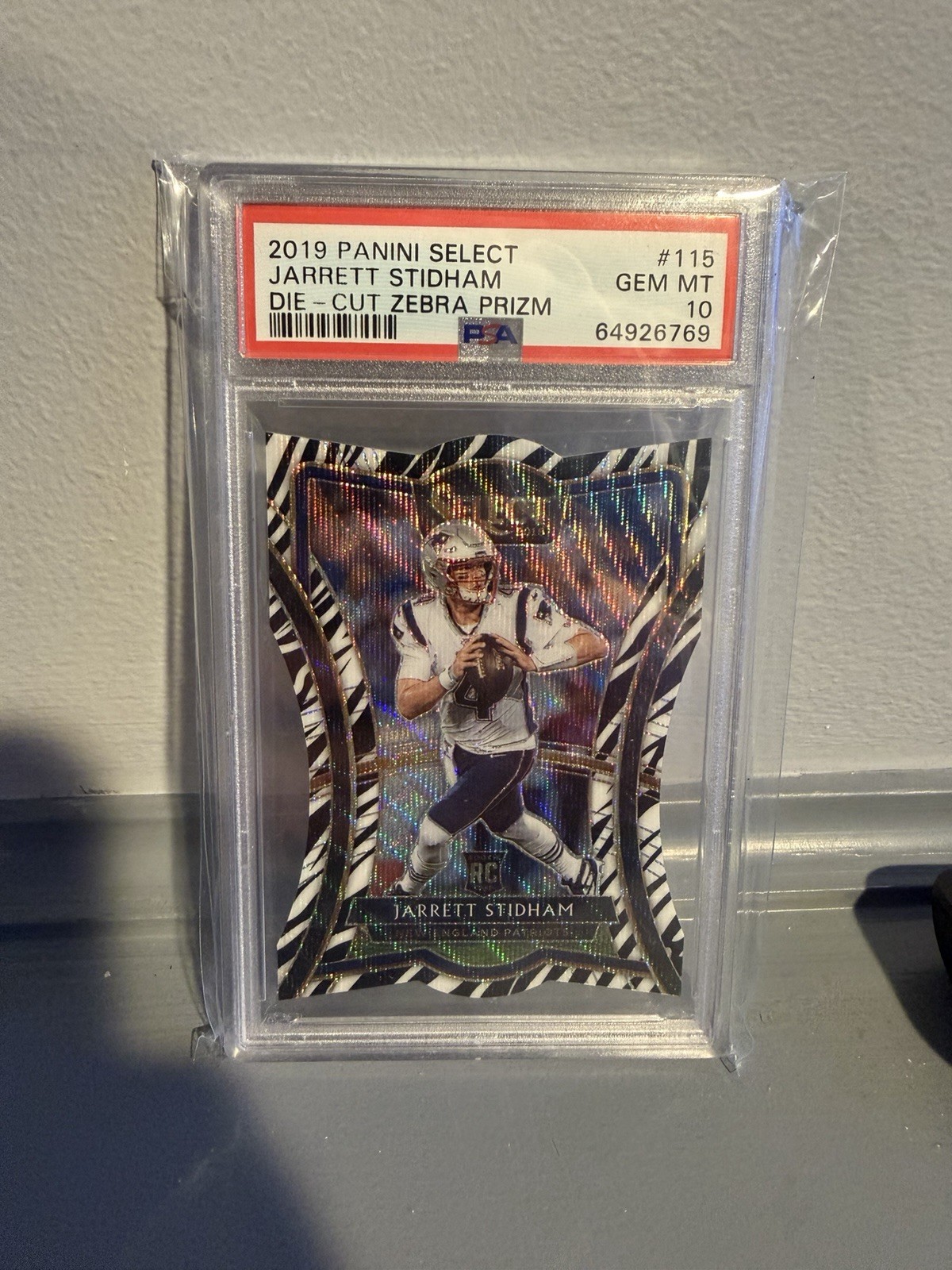 Jarrett Stidham Panini Select #115 Die-Cut Zebra Prizm