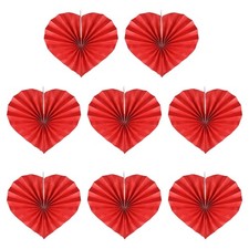 Heart Paper Fans for Engagement and Birthday Parties Wedding Party Accessories