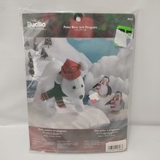 Bucilla Polar Bear and Penguins Felt Christmas Decoration Kit New