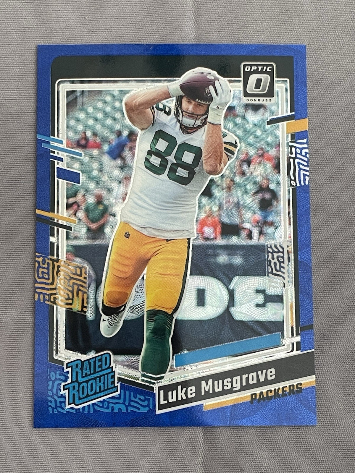 2023 Optic #241 LUKE MUSGRAVE Blue Scope Prizm Rated Rookie Packers RC