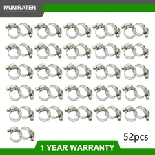 50-Pack 1/2"-3/4" Adjustable Drive Hose Clamp Fuel Line Worm Clip New