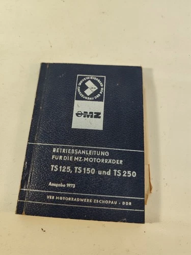 MZ Owners Manual Motorcycle TS 125 150 250 1973 Engine Transmission Carburetor