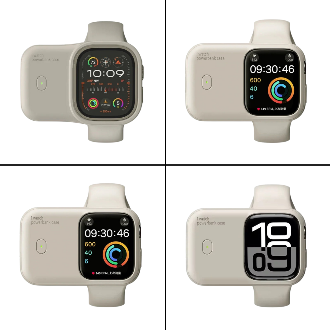 Portable Charger Case for Apple Watch Wireless Power Bank 40/41/44/45/49MM