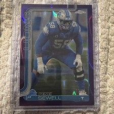2025 Topps Chrome Football- Penei Sewell /75 Detroit Lions PURPLE Refractor SP
