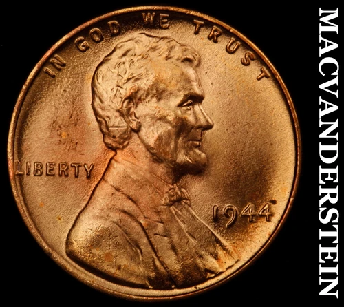 1944 Lincoln Cent- Red- Choice Gem Brilliant Uncirculated+++++ Luster #J2220