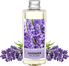 Lavender Essential Oil Reed Diffuser Refill 200Ml Long-Lasting Aromatherapy, Nat