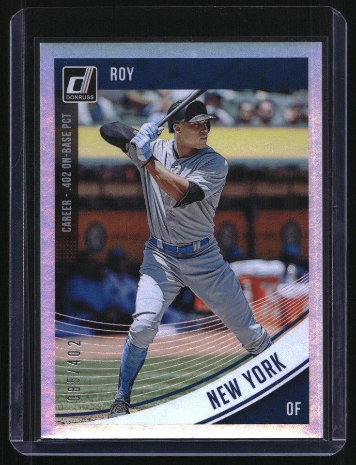 2018 Donruss Aaron Judge #148b Career Stat Line # New York Aaron Judge #148b Career Stat Line #/402 New York Yankees