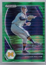 * 2021 Panini Prizm Draft Picks - Green Pulsar Prizm #PDP61 - STEVEN HAJJAR