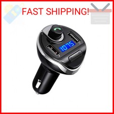 Criacr Aux Bluetooth Adapter for Car, HandsFree Call Dual Ports Car Charger, FM