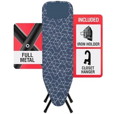 D-Crease+ Full Size Ironing Board 48" X 13" with holder