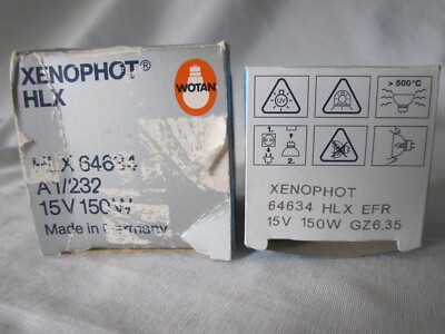 1 Osram 1 Wotan Halogen Display/Optic Lamp Xenophot 64634 HLX EFR 15V 150W Boxes